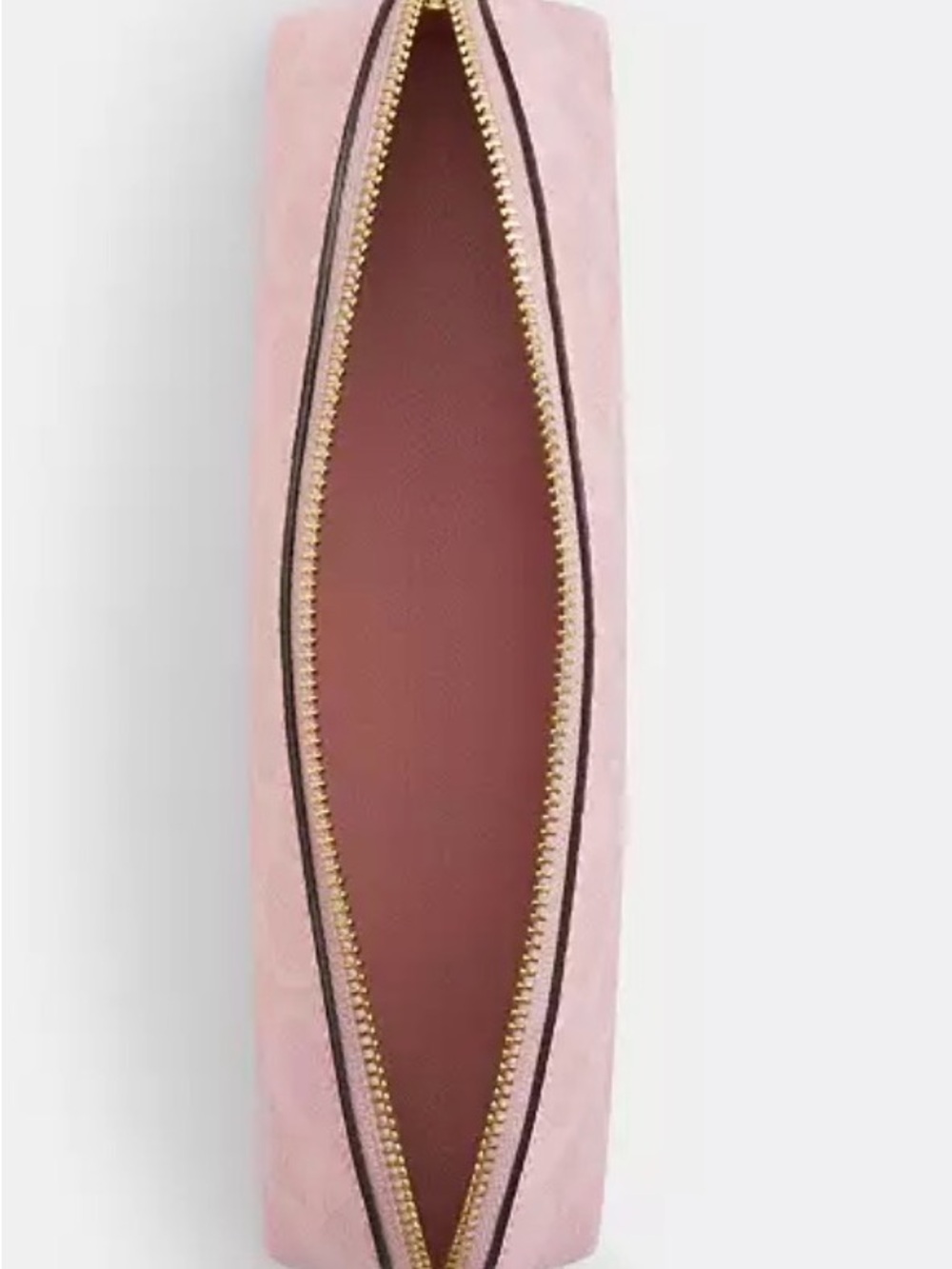 NWT COACH Pencil Case In Signature Canvas Gold Powder Pink Pouch Bag CEA52 - NEW - Picture 4 of 4